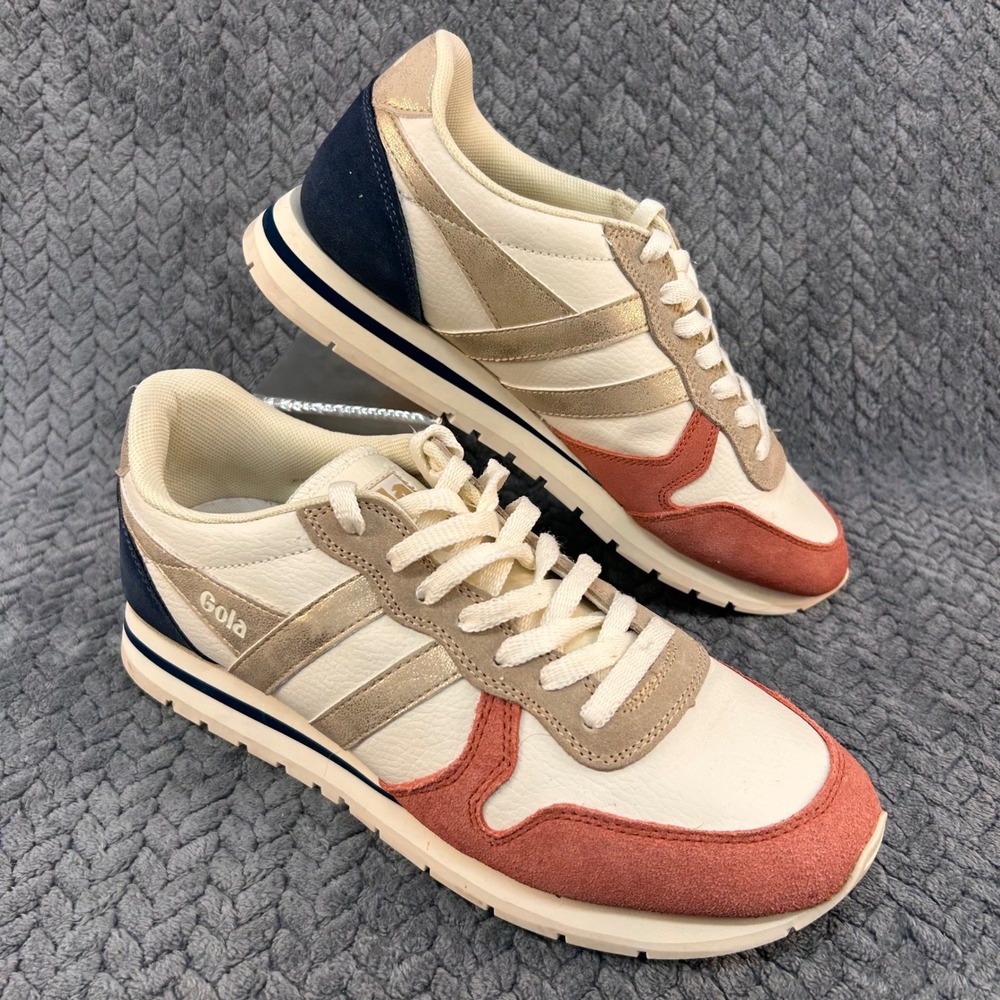 Gola Daytona Quadrant Womens Sneakers Retro Jogger Leather Suede Size 9